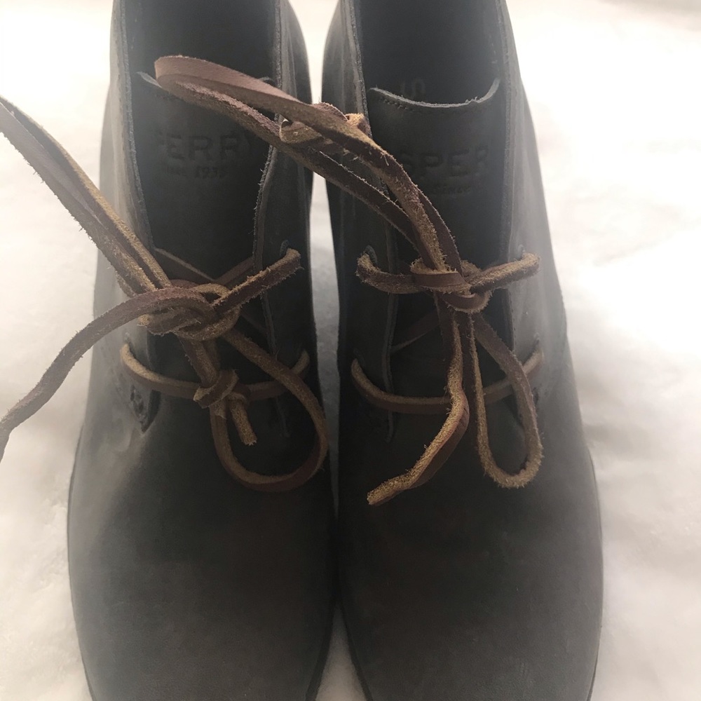 Sperry leather wedge boot